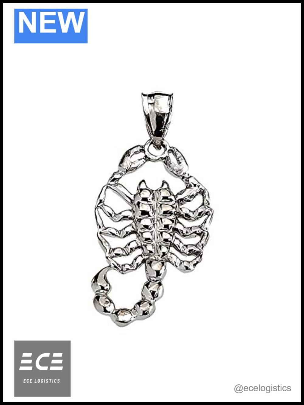 Sterling Silver Scorpion Pendant Charm USA Made Unisex